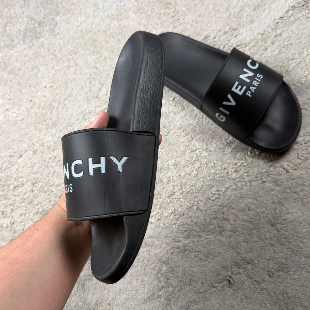 Givenchy Spellout Black Sliders - 9UK