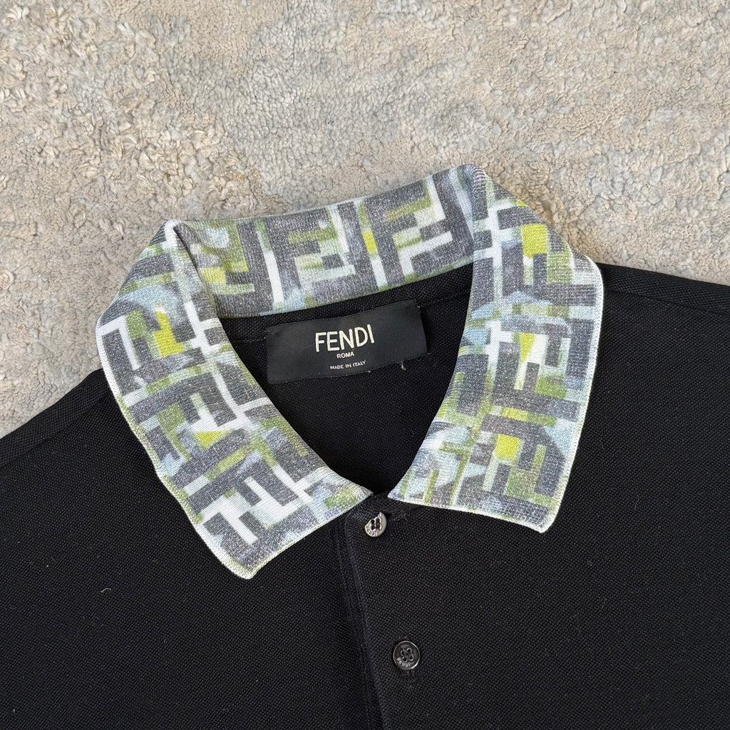 Fendi Camo Check Polo Shirt - Small 18’’