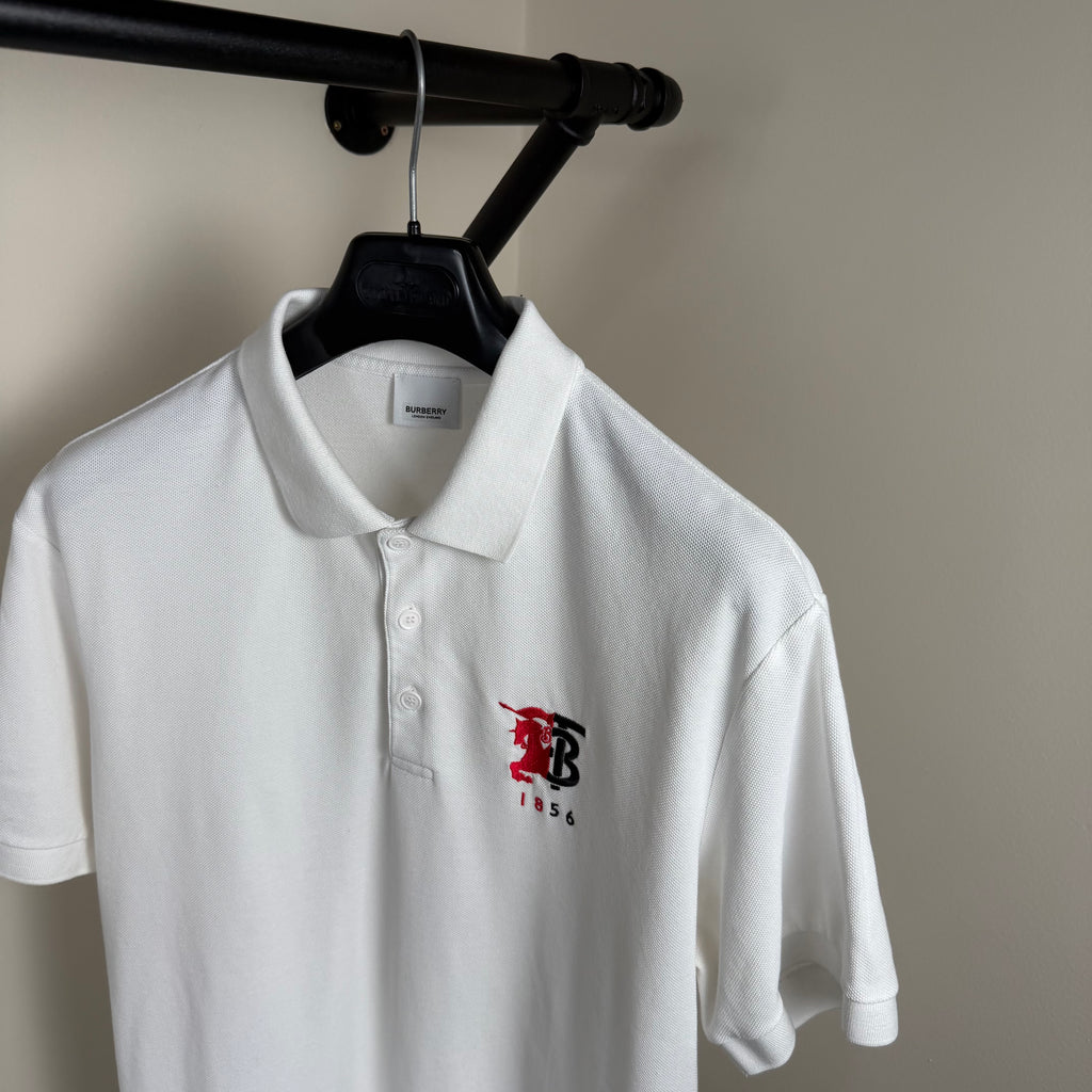 Burberry TB White Polo Shirt - Large 22’’