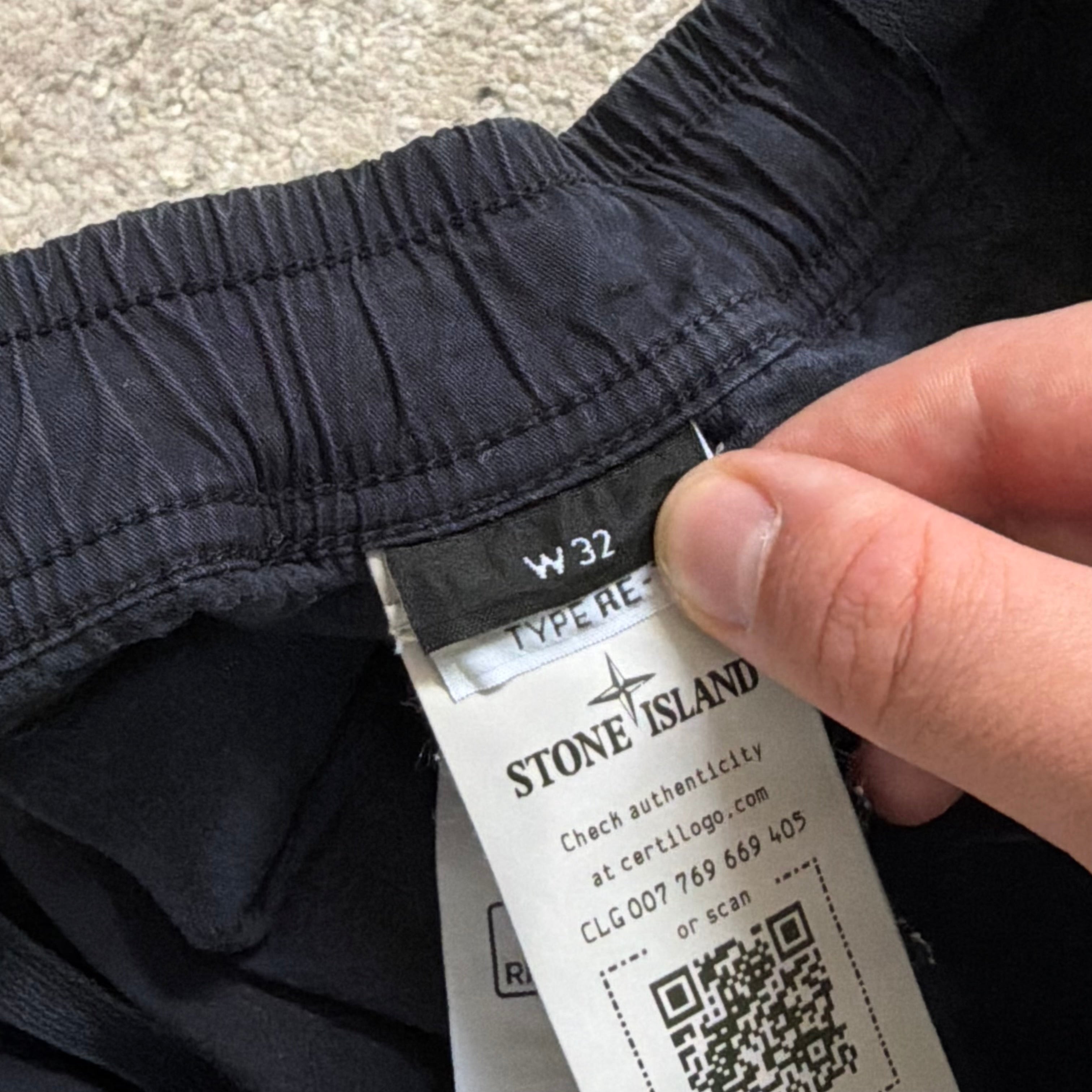 Stone Island Navy Cargo Pants - 32W