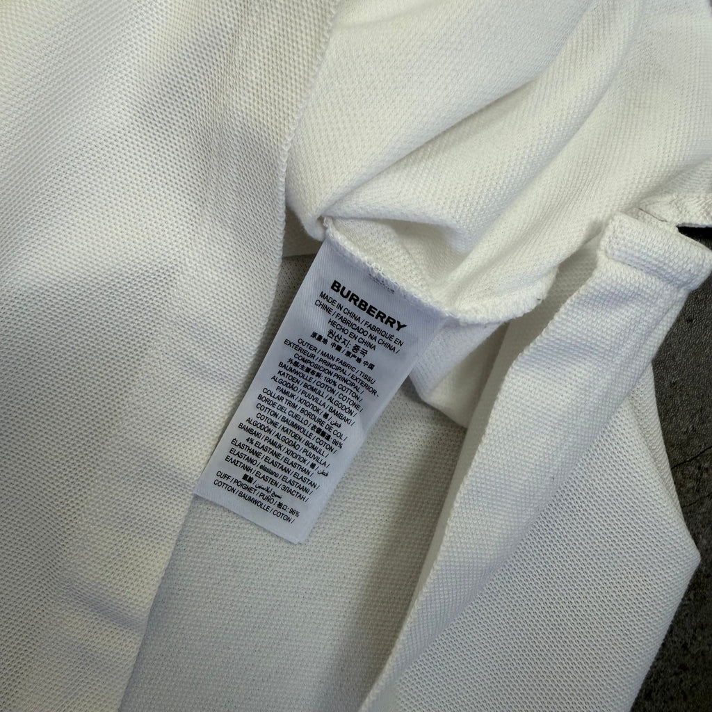 Burberry TB White Polo Shirt - Large 22’’