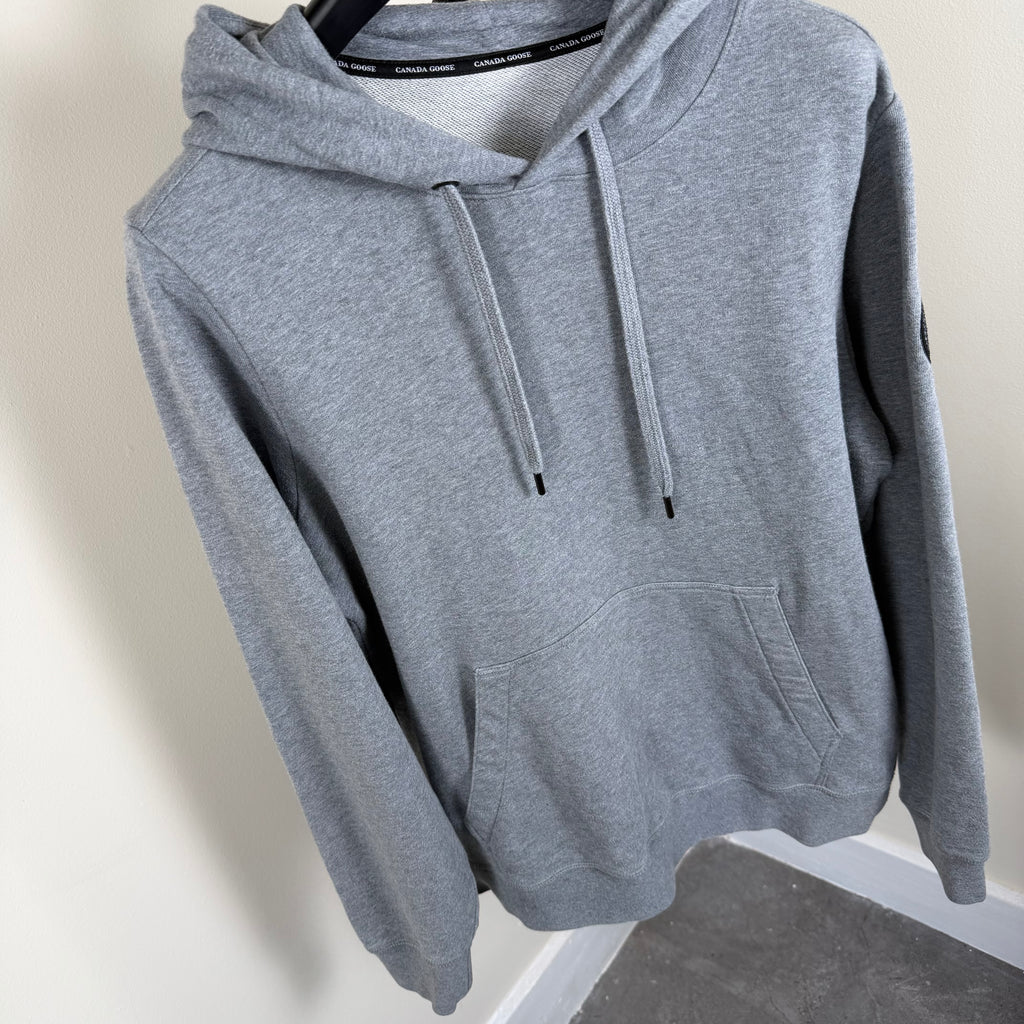 Canada Goose Grey Black Label Hoodie - Medium 21.5’’