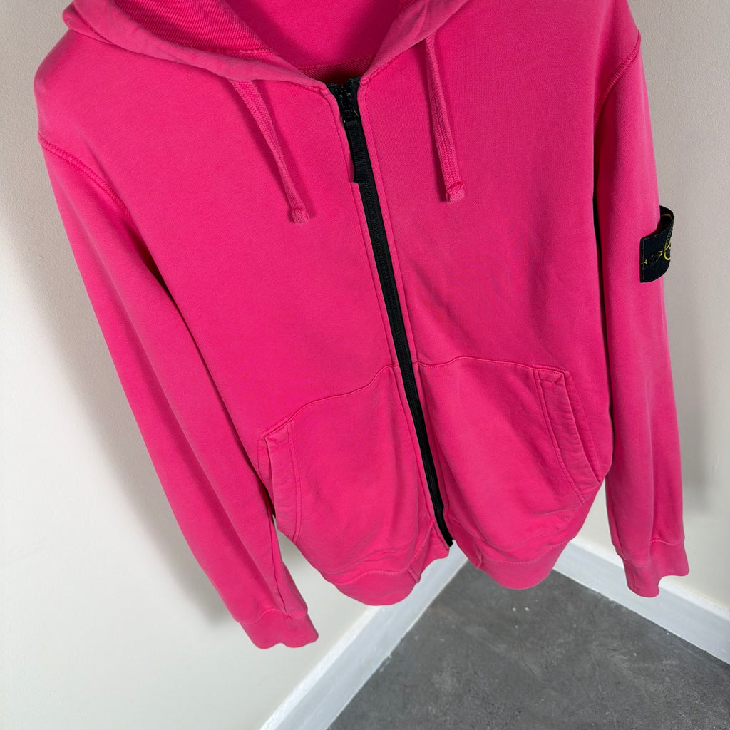 Stone Island Pink Zip Up Hoodie - Large L 24’’