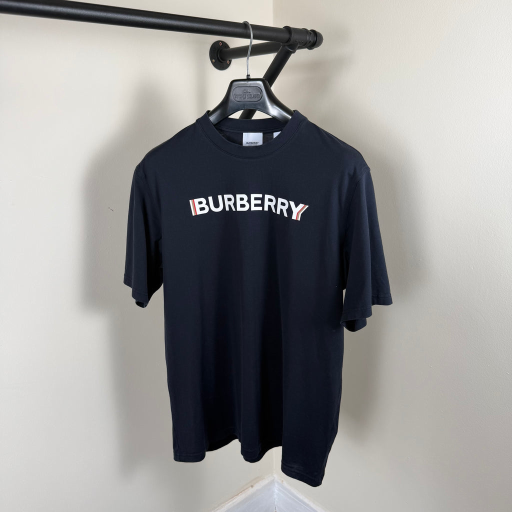 Burberry Navy Print T-Shirt - M/L 21.5’’