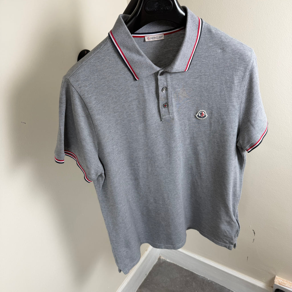 Moncler Grey Polo Shirt - Large 21’’