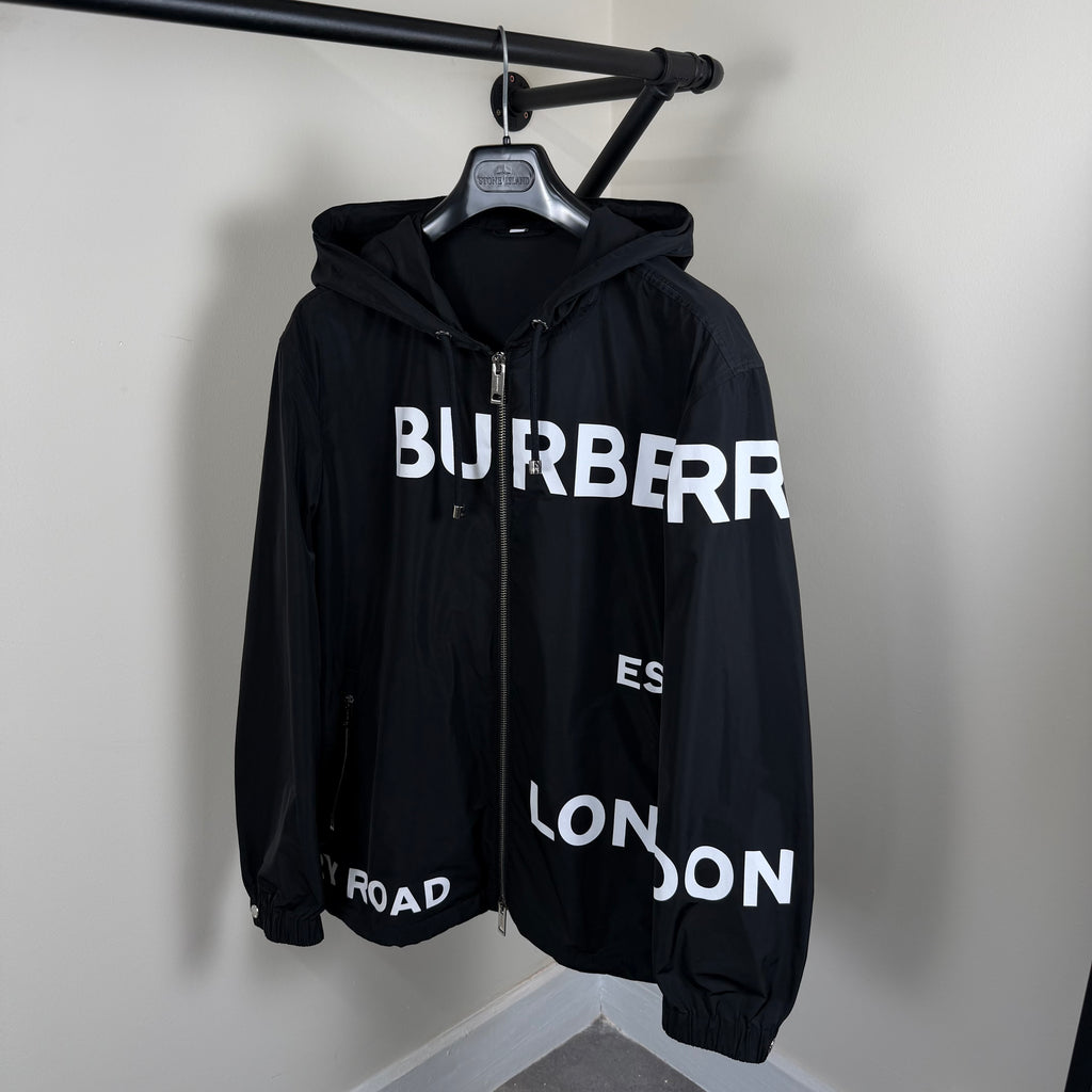 Burberry Horseferry Black Windbreaker - XL 25.5’’
