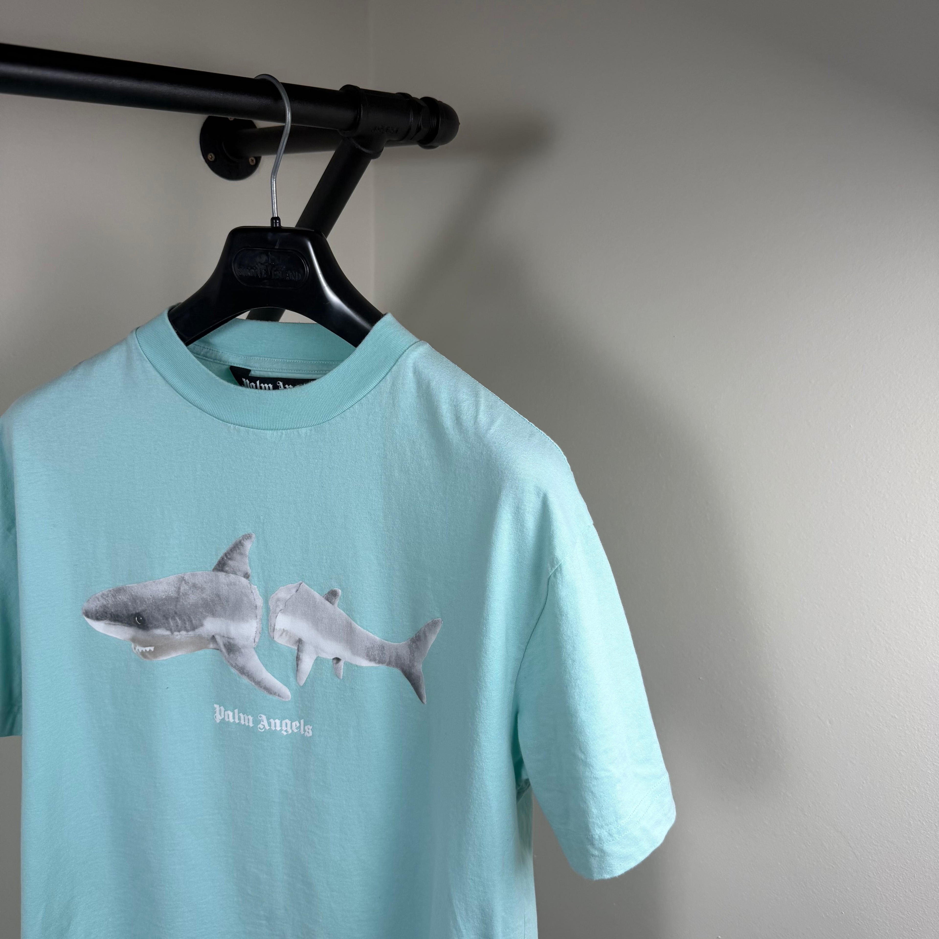 Palm Angels Blue Shark T-Shirt - M/L 21’’