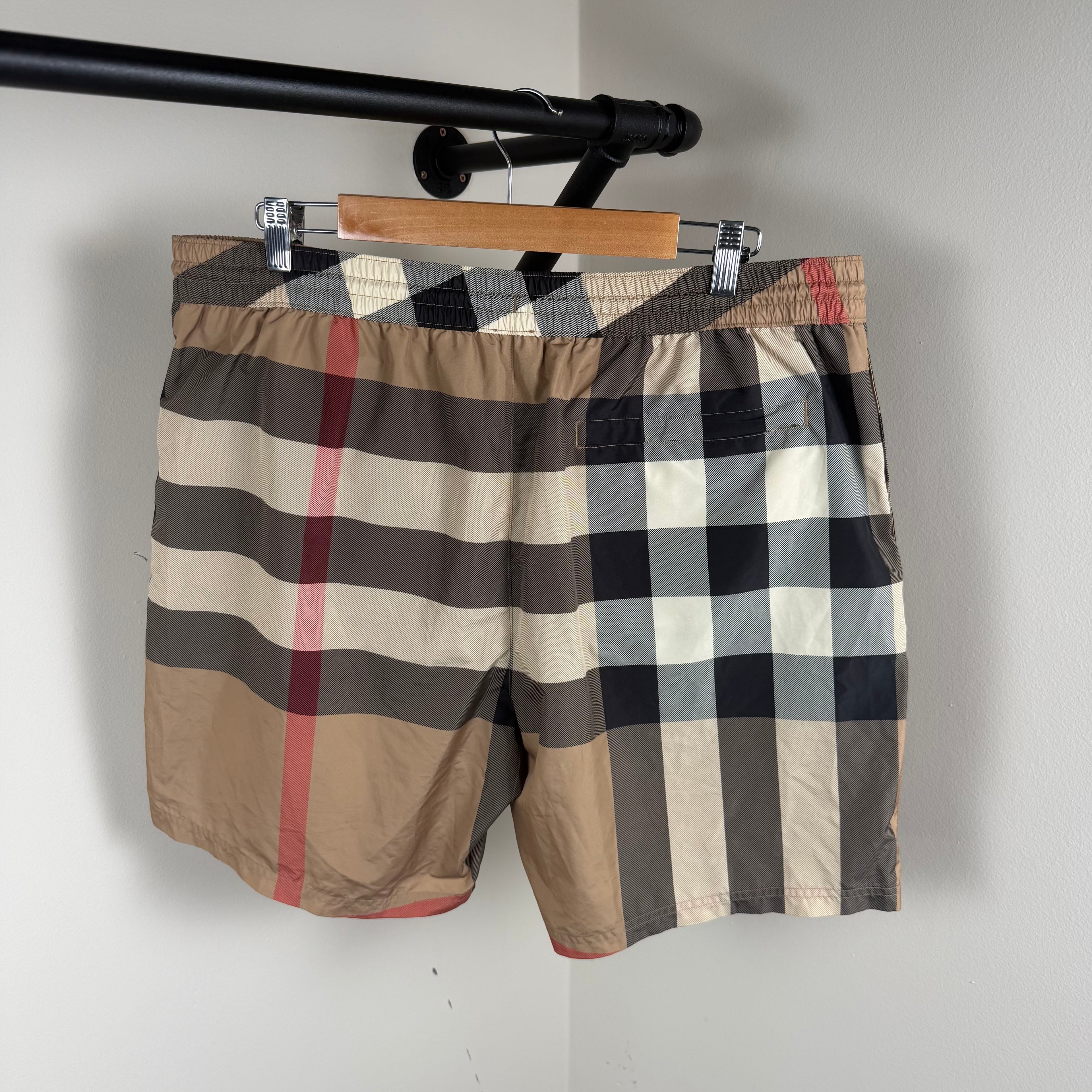 Burberry Biege Check Swimming Shorts - XXL
