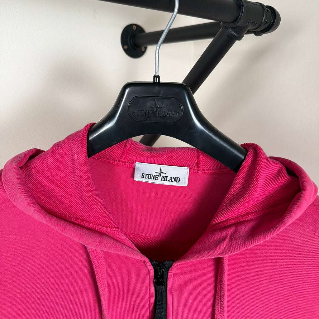Stone Island Pink Zip Up Hoodie - Large L 24’’