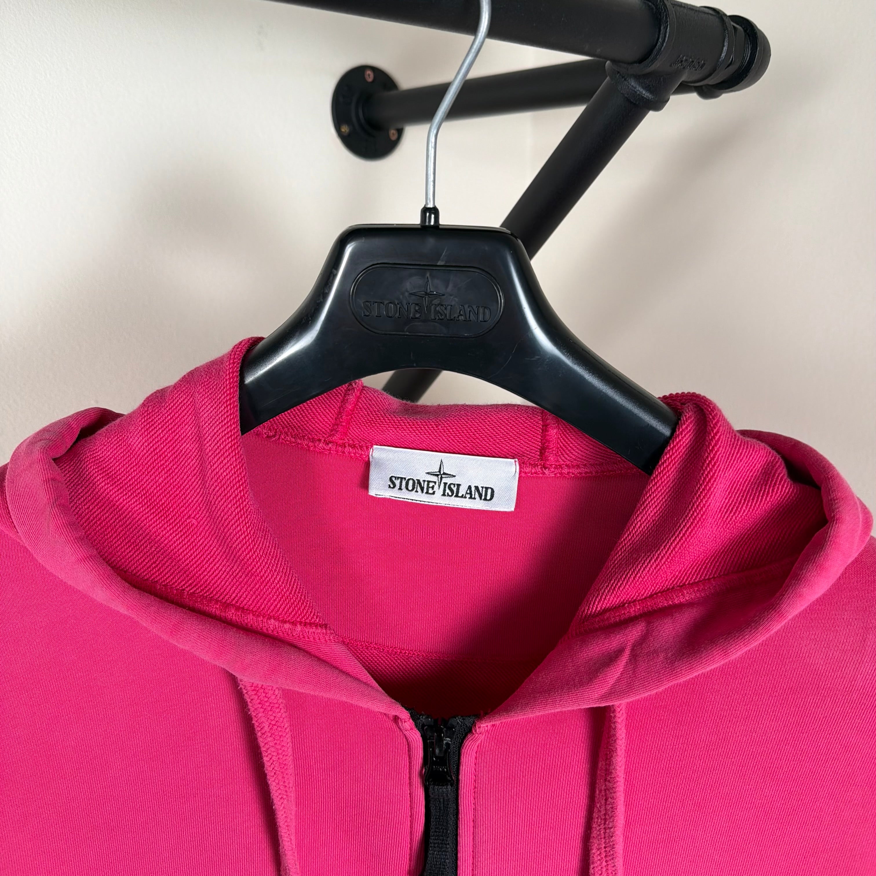 Stone Island Pink Zip Up Hoodie - Large L 24’’