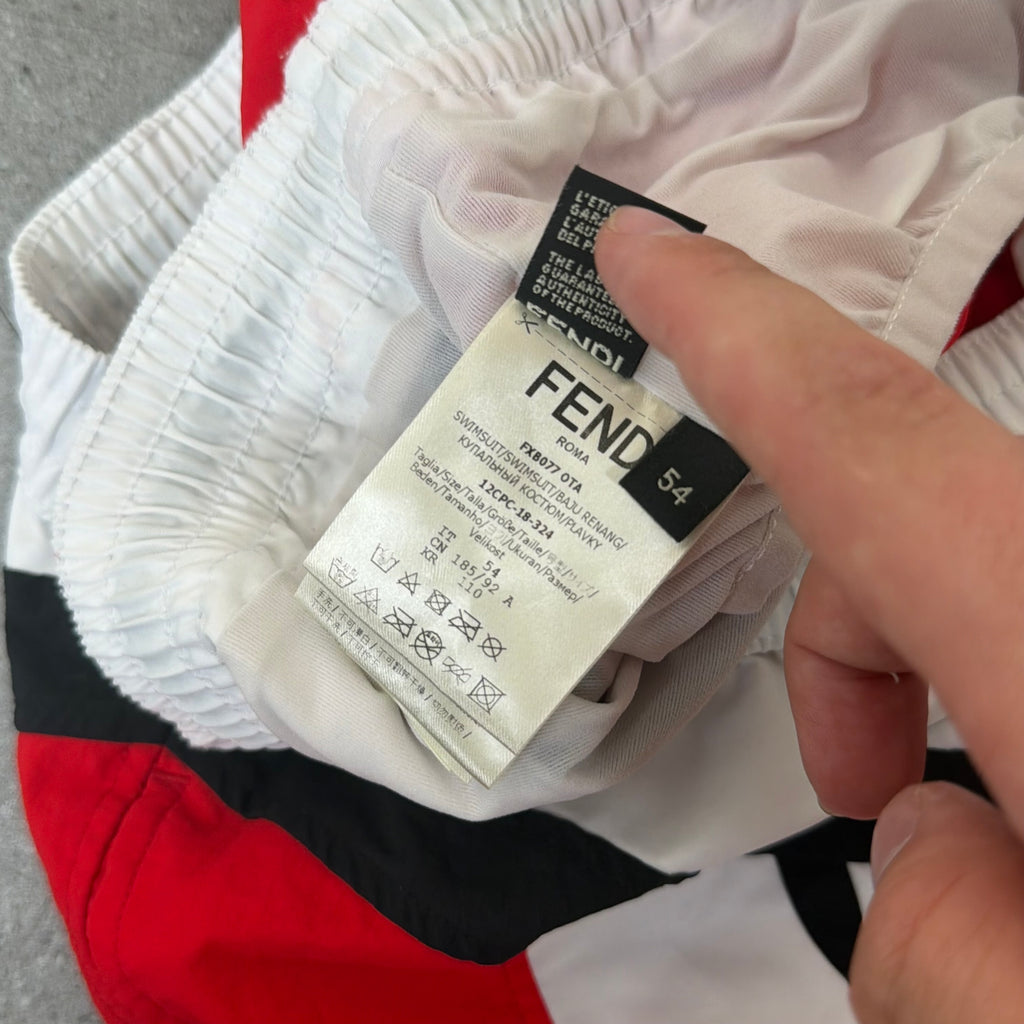 Fendi Bug Eye Red Swimming Shorts - Large