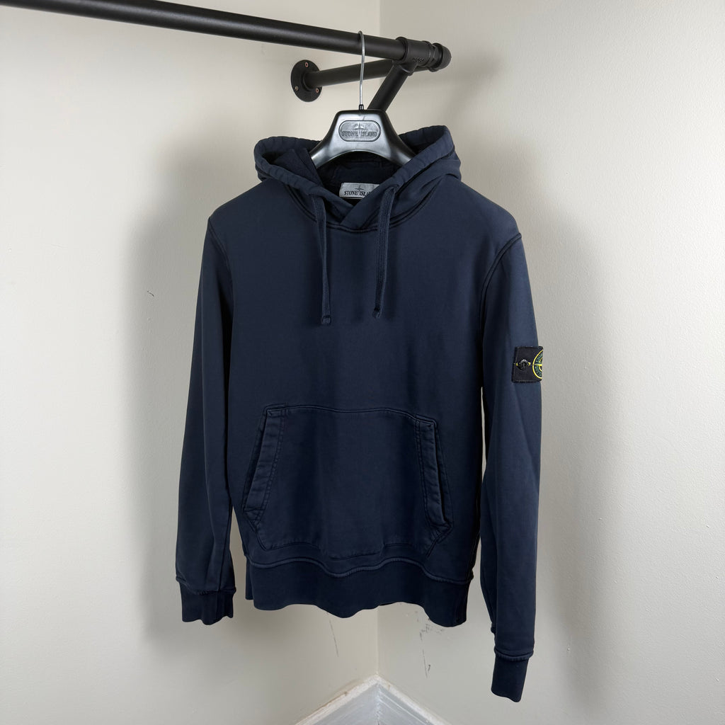 Stone Island Navy Pullover Hoodie - Small 20.5’’