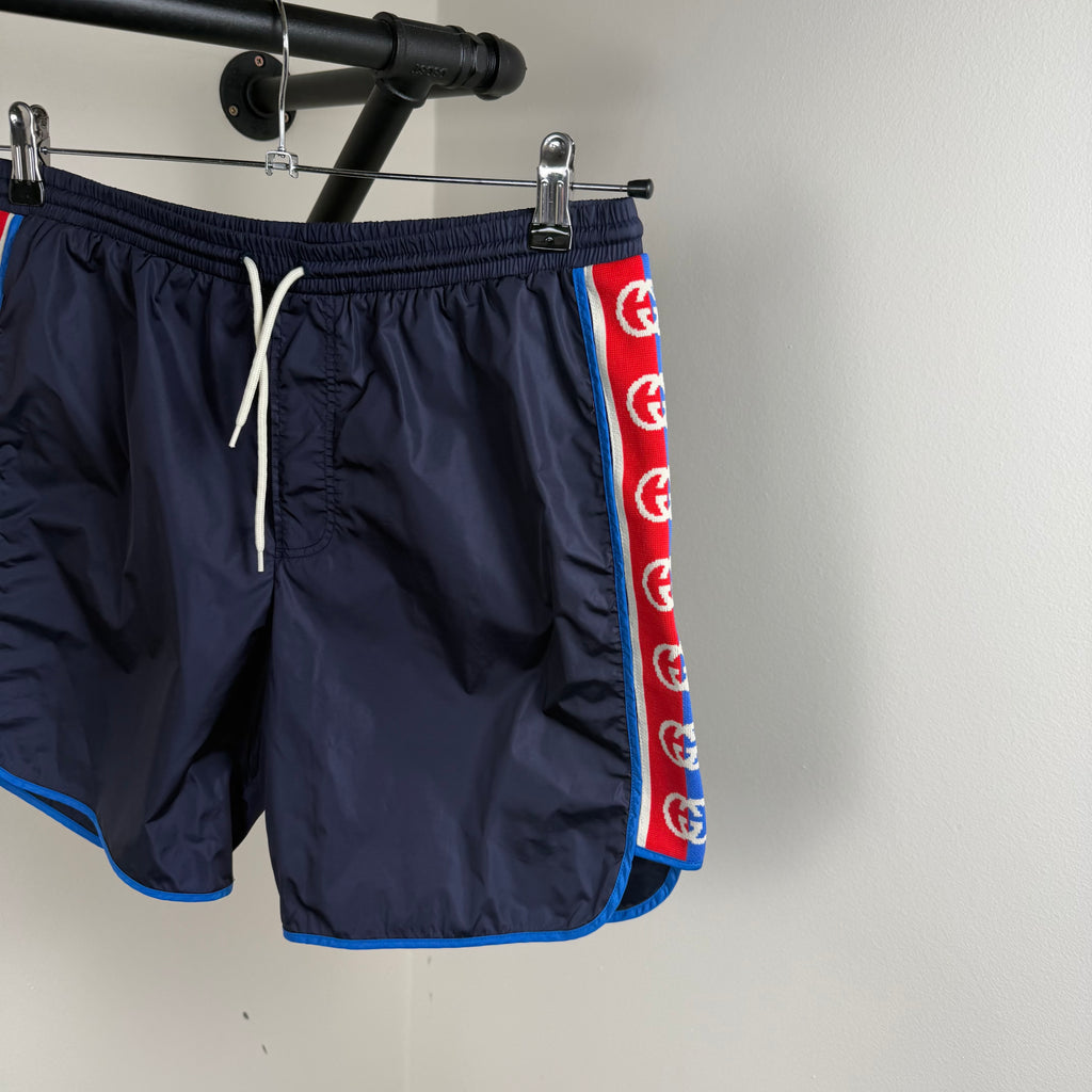 Gucci GG Dark Blue Swimming Shorts - Small (32w)