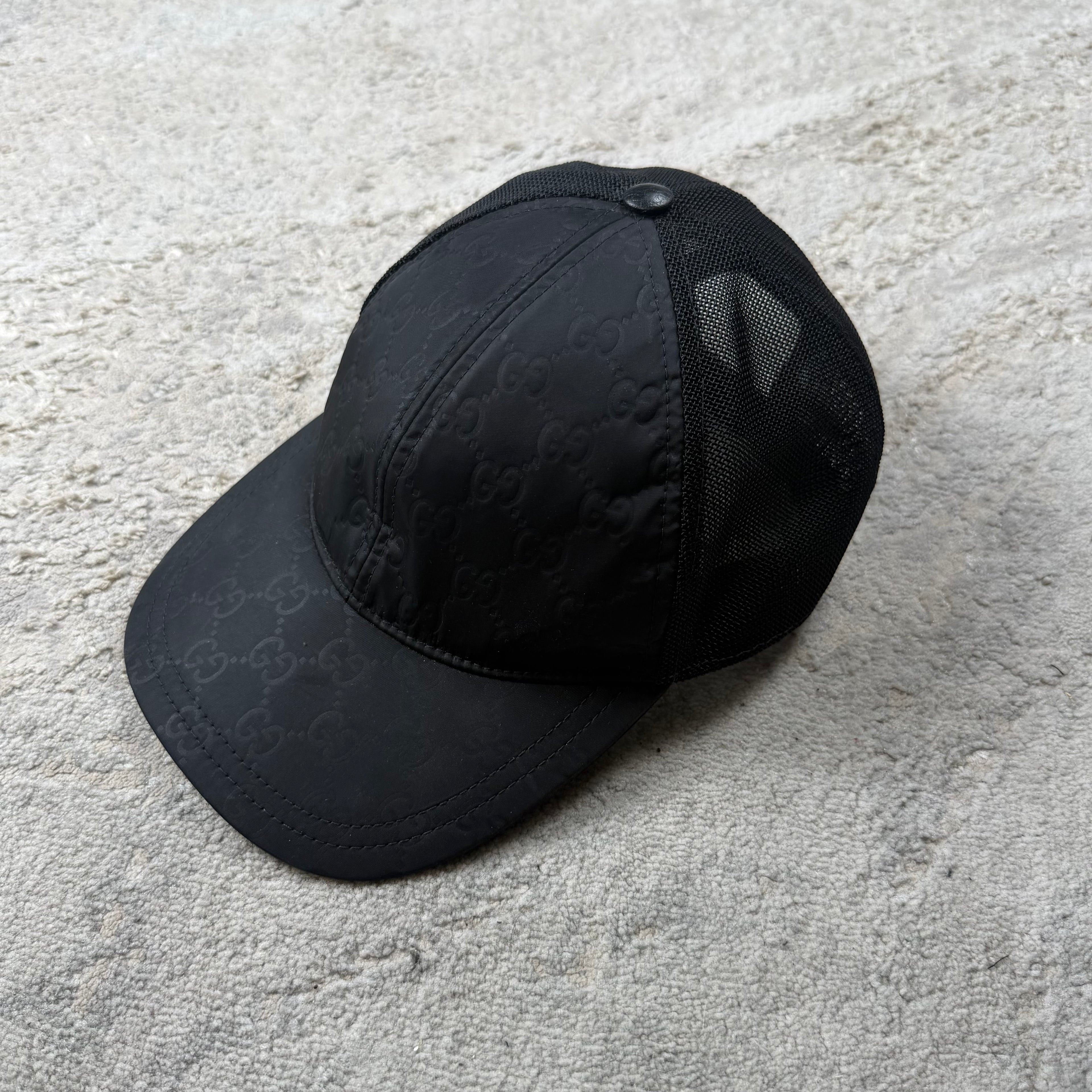Gucci Black GG Baseball Cap - XXL (61cm)