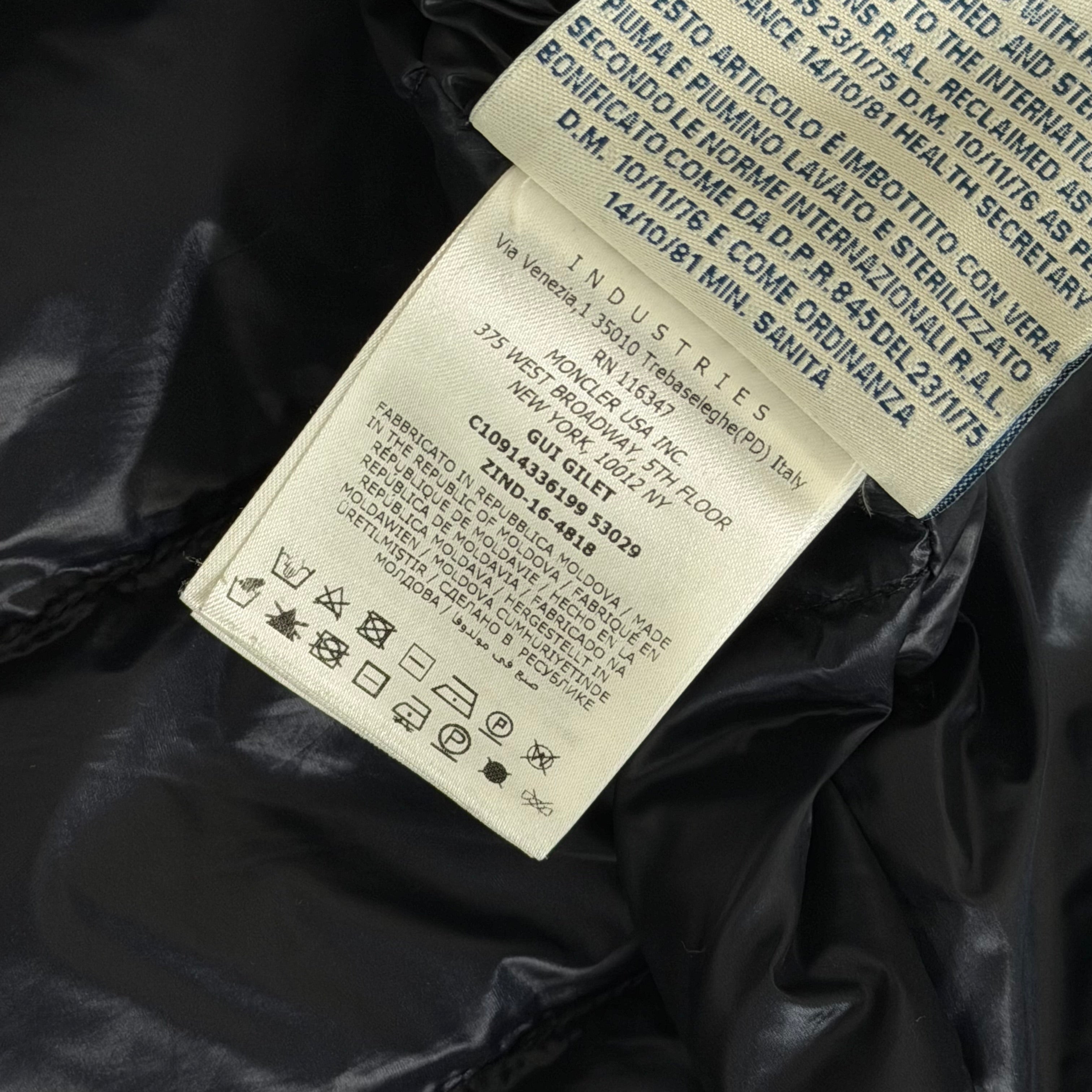 Moncler Navy GUI Gilet - 3 (Medium) 21.5’’