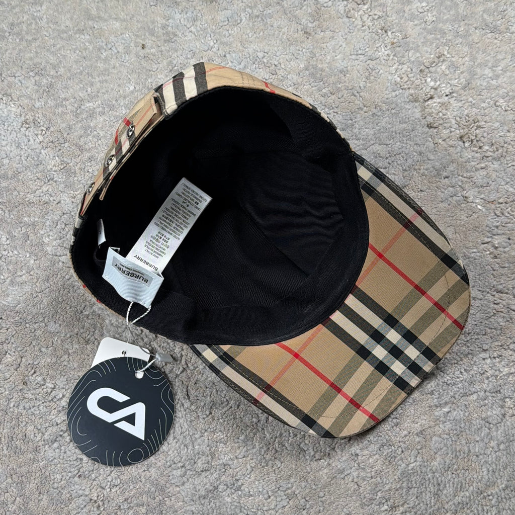 Burberry Biege Check Baseball Cap - S/M (57cm)